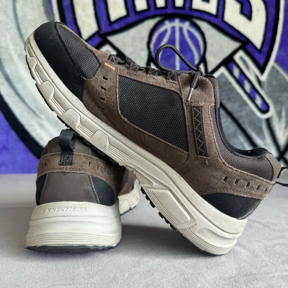 Size 12 - Skechers Men's Oak Canyon - Chocolate/Black  Extra Wide 51893EWW